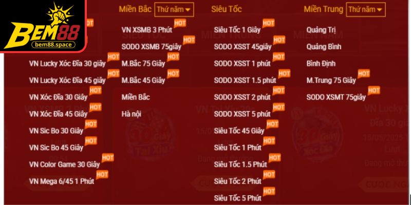 Top sản phẩm lô đề được yêu thích tại BEM88